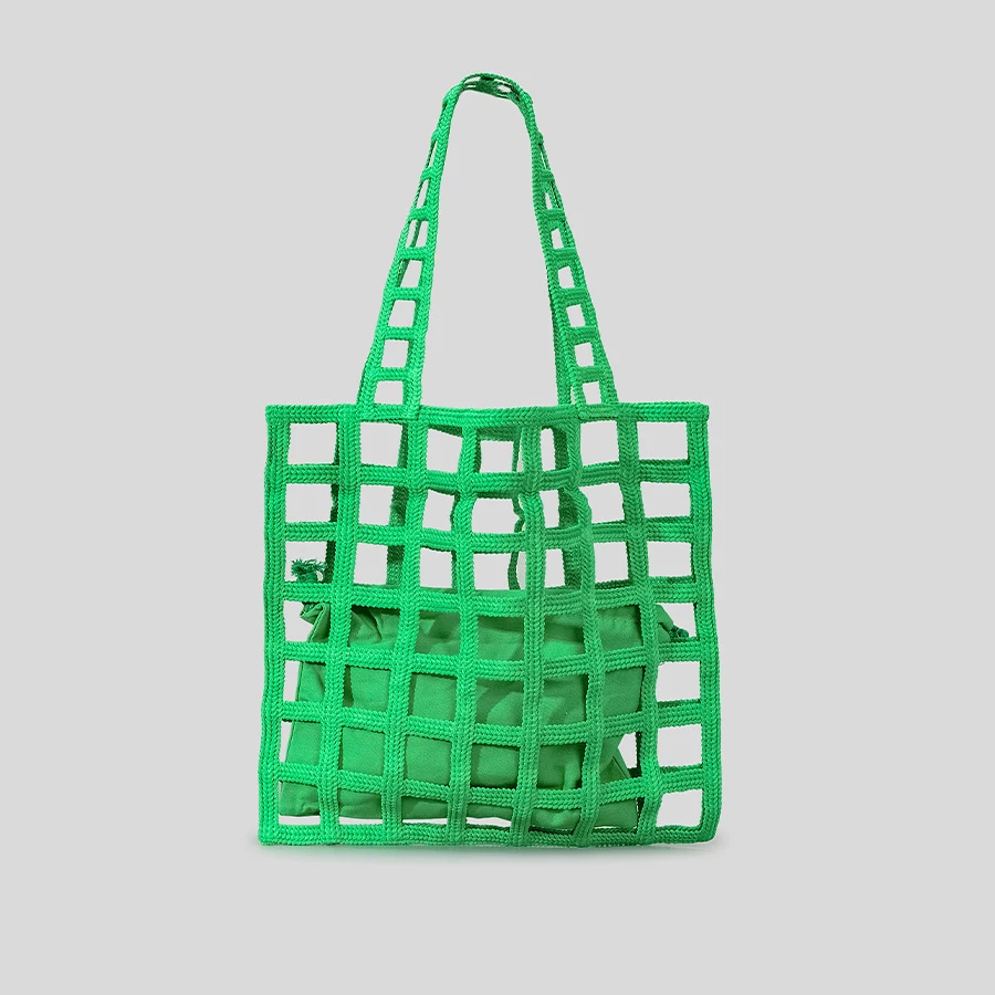 Casual Hollow grande capacità Tote Bag borse a tracolla da donna tessute fatte a mano Summer Beach Big Handbag Candy Color Bali borse femminili