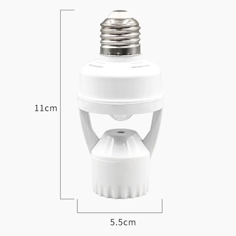 E27 PIR Induction Sensor Adapter Lamp Base Smart Motion Sensor Light Bulb Holder Converter Automatic LED Switch AC 110V 220V
