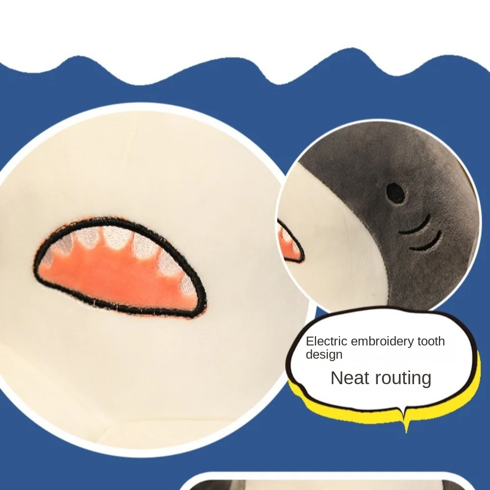 New 45CM Muscle Shark Plush Toys Worked Out Cute Strong Animal Pillow Gifts Stuffed Animals for Girl Boyfriend