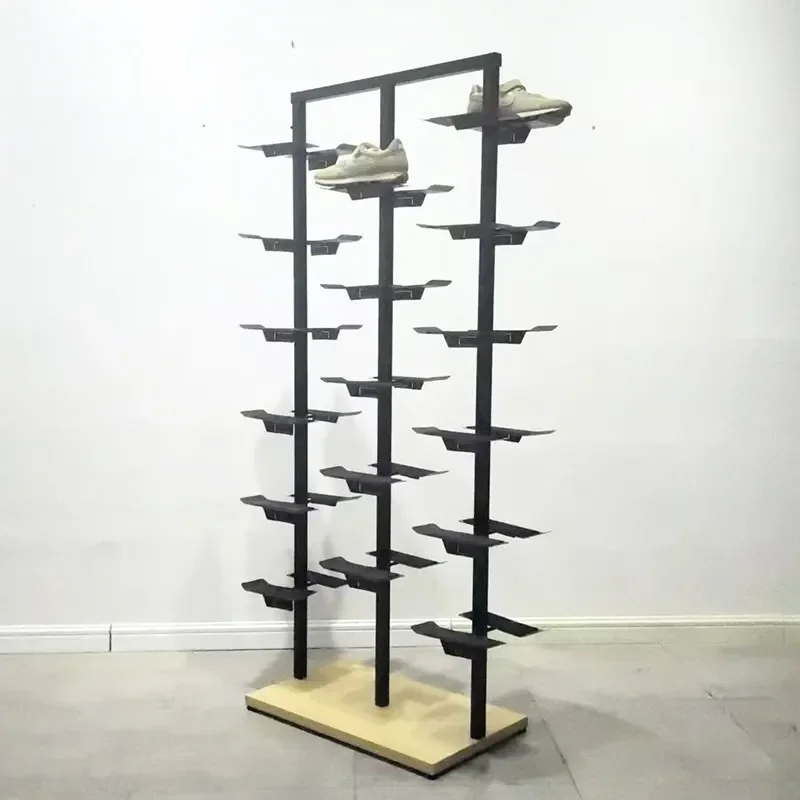 Shopping mall clothing store classmates creative sports shoe store shoe rack display rack single and double sided simple