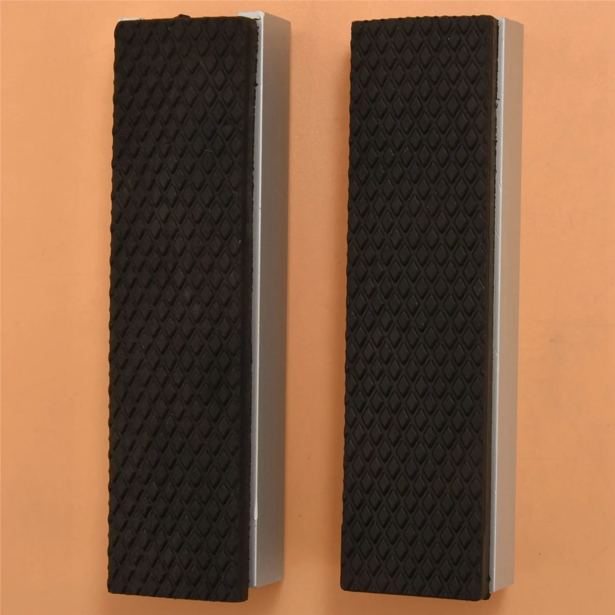 أغطية وسادات فكي ملزمة عالمية ناعمة مقاس 4 بوصات، واقي متعدد الأغراض لأي نائب معدني، قطعتان، فضي #6