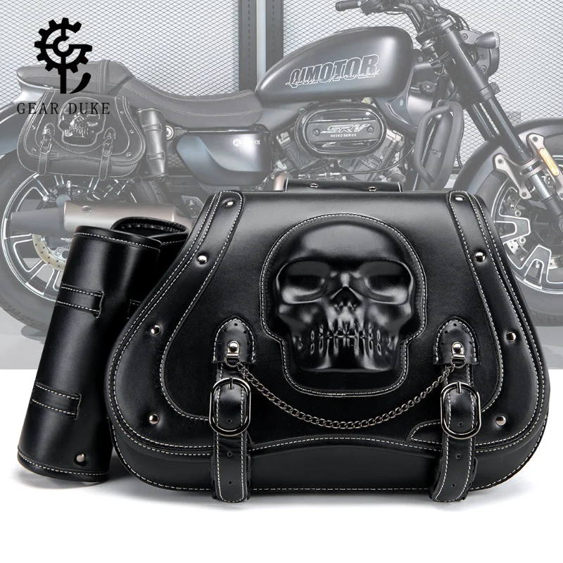 Saddle Bag Leather - 1 takım evrensel kruvazör yan çanta