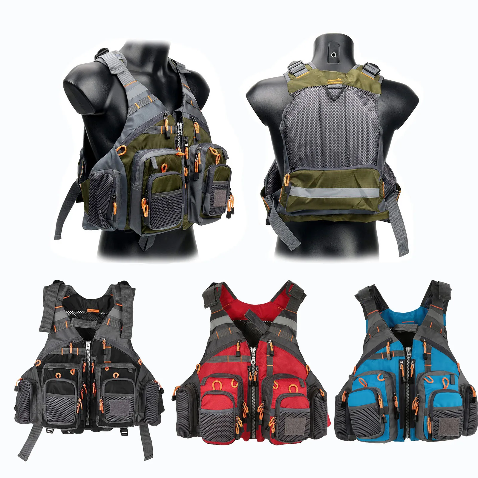 Męska kamizelka wędkarska z wieloma kieszeniami, kurtka sportowa outdoorowa, kamizelka do wspinaczki górskiej, pieszych wędrówek, jazdy na rowerze, wędkarstwa muchowego, pływania, kamizelki wędkarskie, sprzęt wędkarski