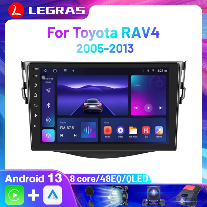 

Radios Car Multimidia Video Player For Toyota RAV4 Rav 4 2005 - 2013 Autoradio 4G WIFI GPS Radio Car Play Radio Android Player