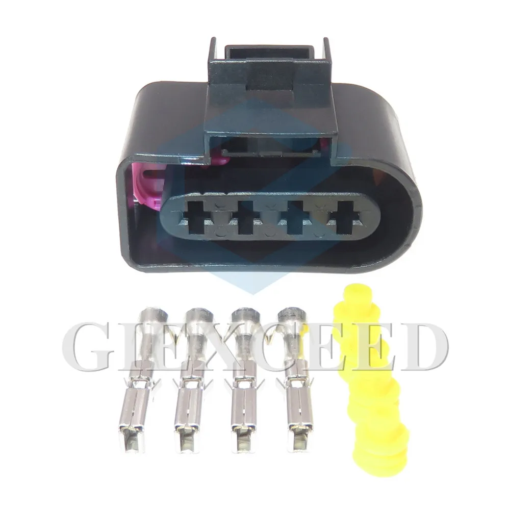 2 Conjuntos de Conectores Automotivos Impermeáveis de 4 Pinos AC 4B0973724 4B0 973 724, Plugue de Chicote de Fios da Bobina de Ignição com Pinos para VW