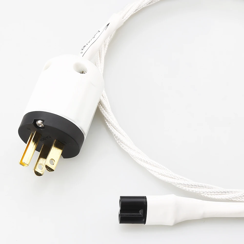 Audiocrast HIFI 7N OCC オーディオファイルグレードのオーディオ電源コード EU/US 電源ケーブル、金メッキ、mini8 形状のテールコネクタ付き
