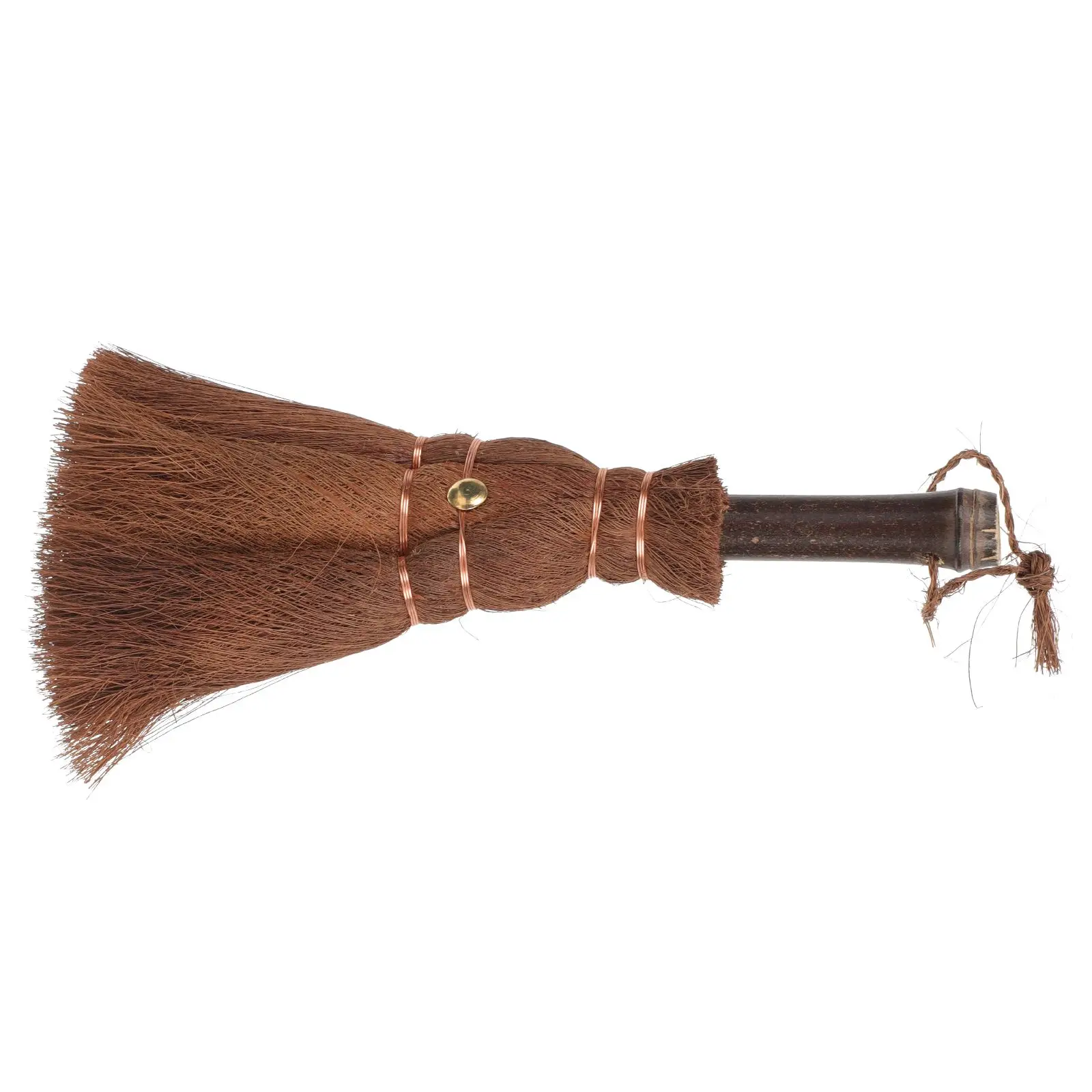 Bamboo Broom Hand Woven Straw Small Cleaning Broom Long Handle Dust Pan Kitchen Office Home Household