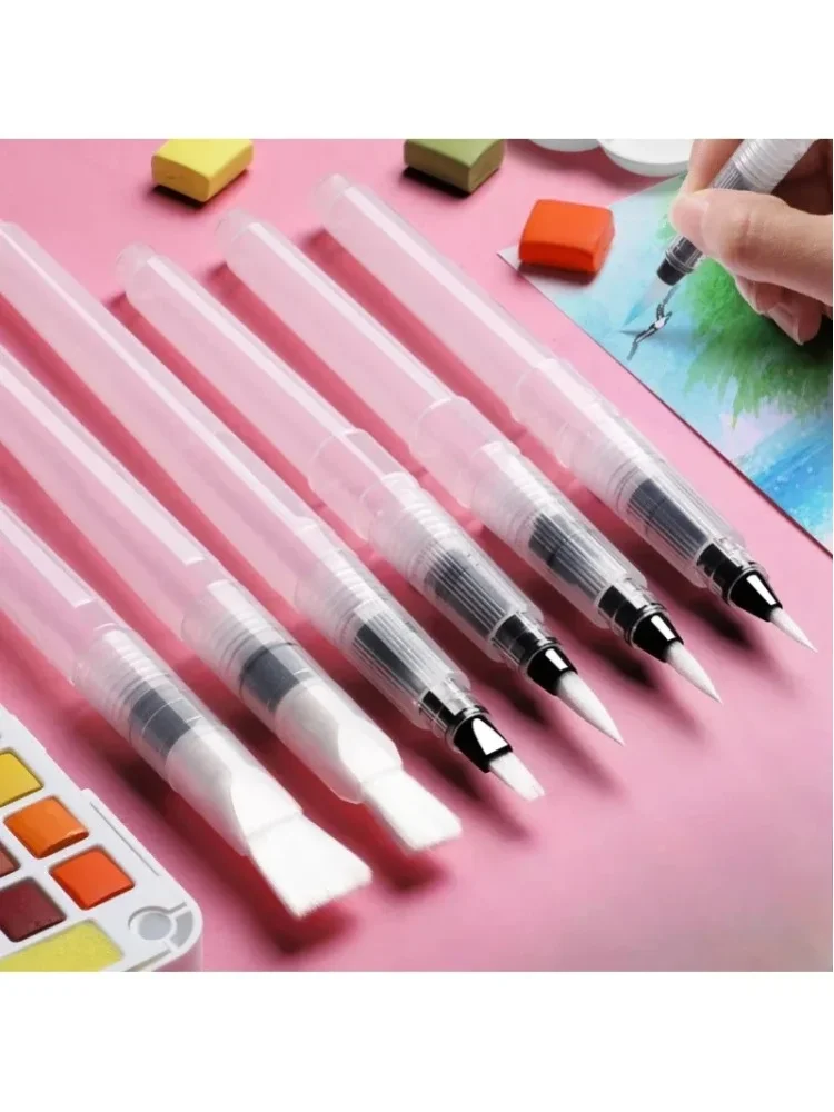 3/7 Stück Aquarell-Pinselstifte mit Wasserspeicherfunktion, Malpinsel für Aquarellkunst, Bastelbedarf, Künstlerzubehör