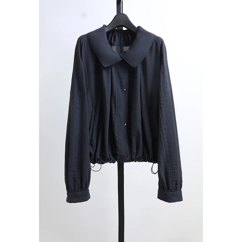 Ropa de abrigo informal holgada de verano para mujer, abrigo fino de manga corta con protección UV, ropa Awei, ajuste estándar, moda para mujer