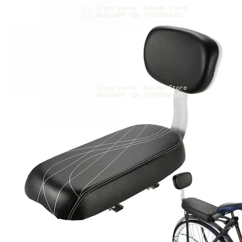 Bike Rear Seat Saddle With Handle Armrest Footrest Pedal  Bicycle Seat Mat Including Backrest