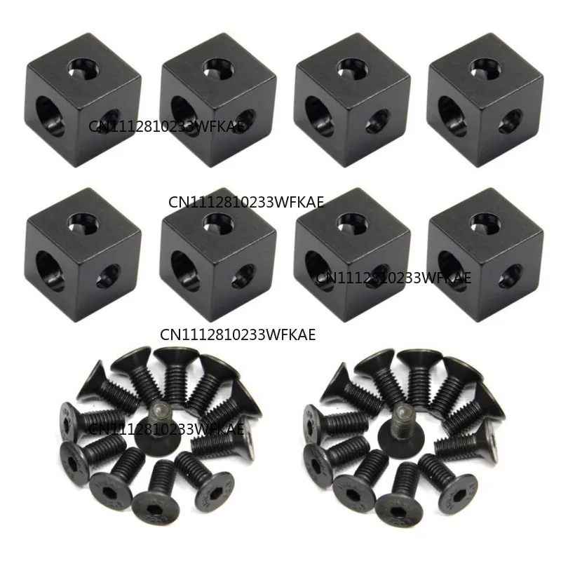 8pcs/pack 2020 Aluminum Block Cube Prism Connector Wheel Regulator Corner for 6mm Slot Aluminum Extrusion Profile 2020 Series
