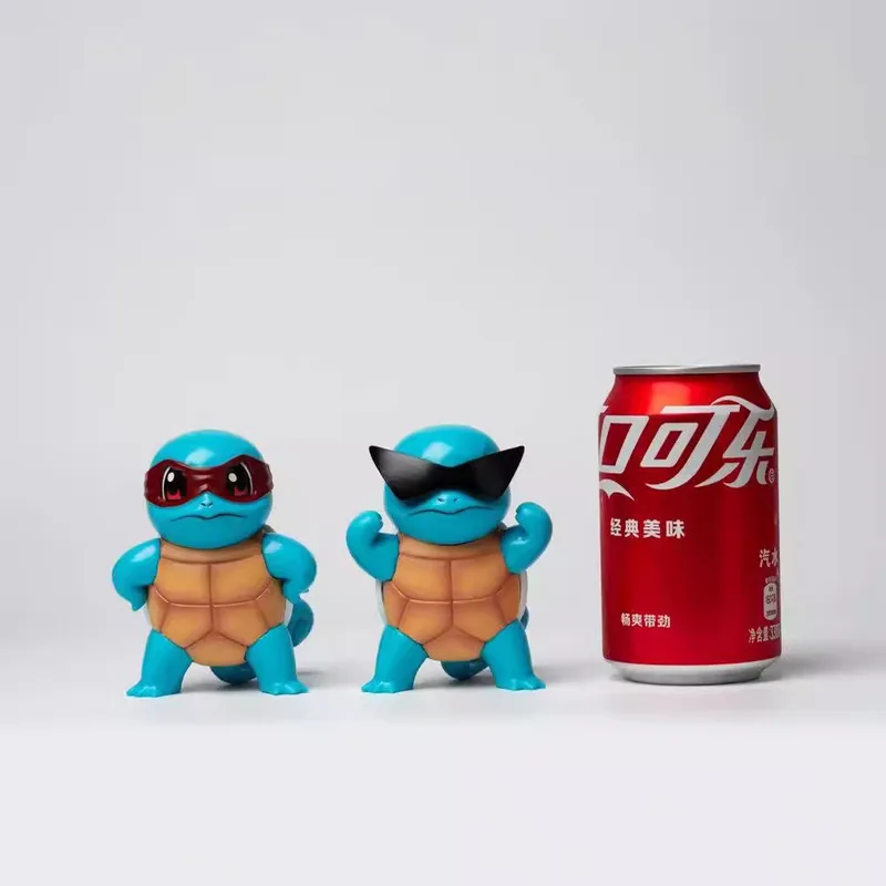 Kawaii Anime Pokemon Cute Squirtle Ninja Headband Pvc Action Figure Game Statue Collectible Model Ornament Kids Toys Doll Gifts