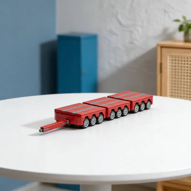 

609pcs MOC Heavy Transport Truck And Modulair Trailer City Model Building Blocks Construction Toys Christmas Gifts Brick Kids