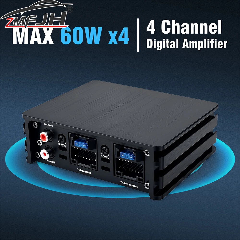4-Channel Car Amplifier Digital Audio Processor Amplify Automotive Sound Modules Electronics Stereo Amplifier Auto Accessories