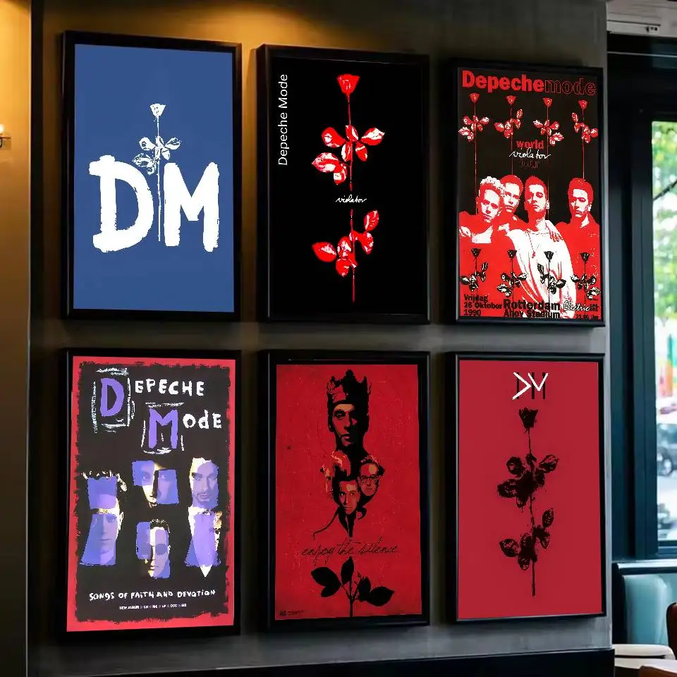 1PC band D-DEPECHE M-MODE cool Poster  Self-adhesive Art Waterproof Paper Sticker Coffee House Bar Dorm Room Wall Decor