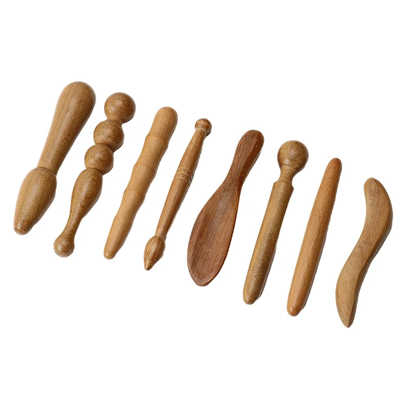 

1Pc Wooden Massage Stick Pen Foot Gourd Wave Shape Sole Acupoint Massage Tool﻿