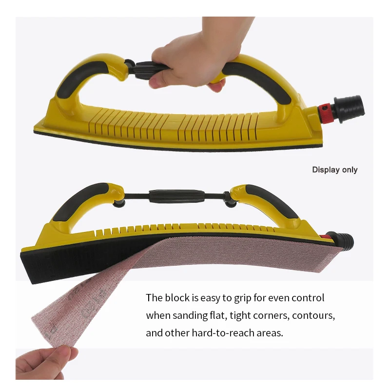 2-3/4" x 15-3/4" Adjustable Dust Free Longboard Hand Sanding File Block with Hook and Loop Backing for Automotive,Woodworking