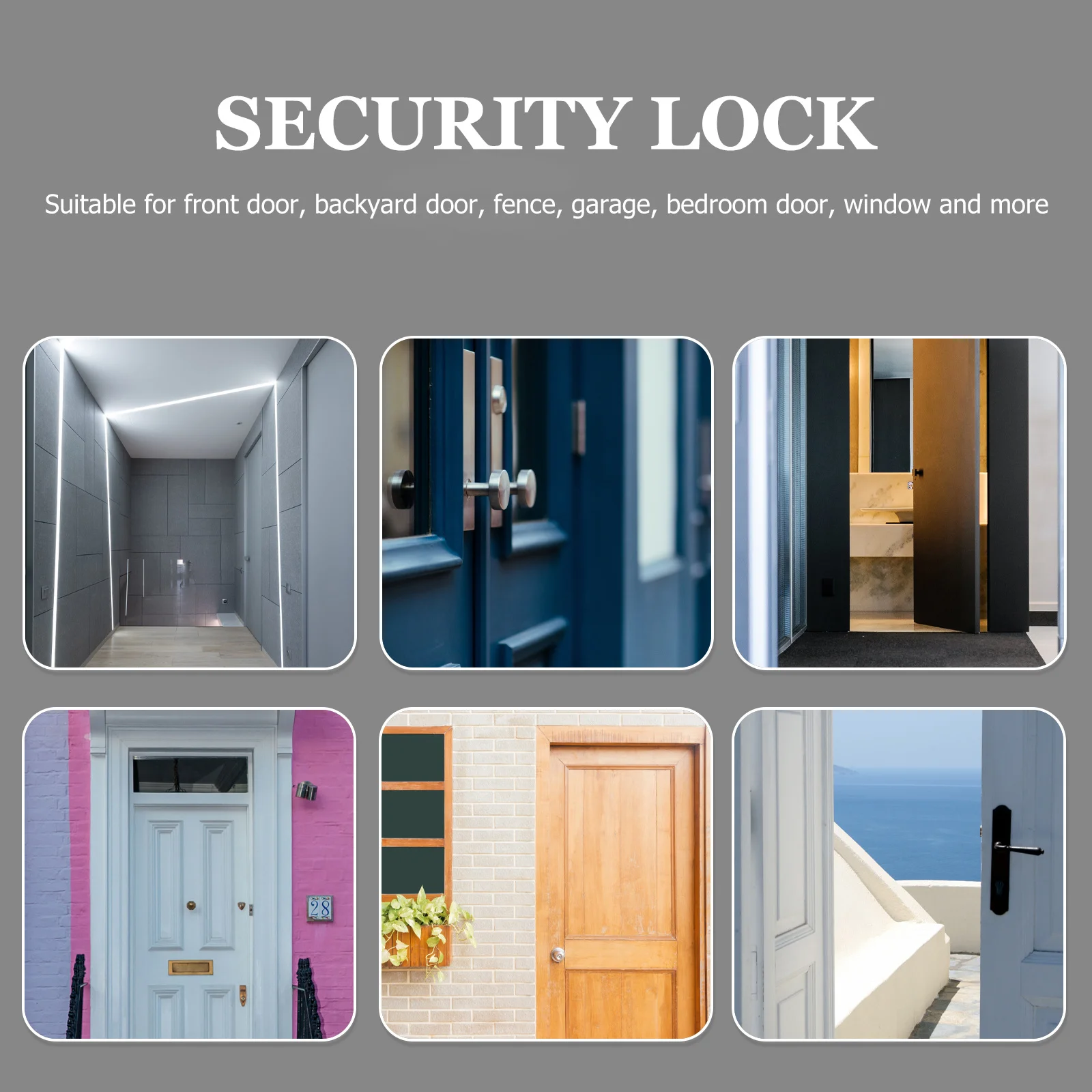 

2pcs Sliding Bolt Lock Durable Fence Gate Window Garage Bedroom Door Buckle House Door Security Latch Lock Buckle
