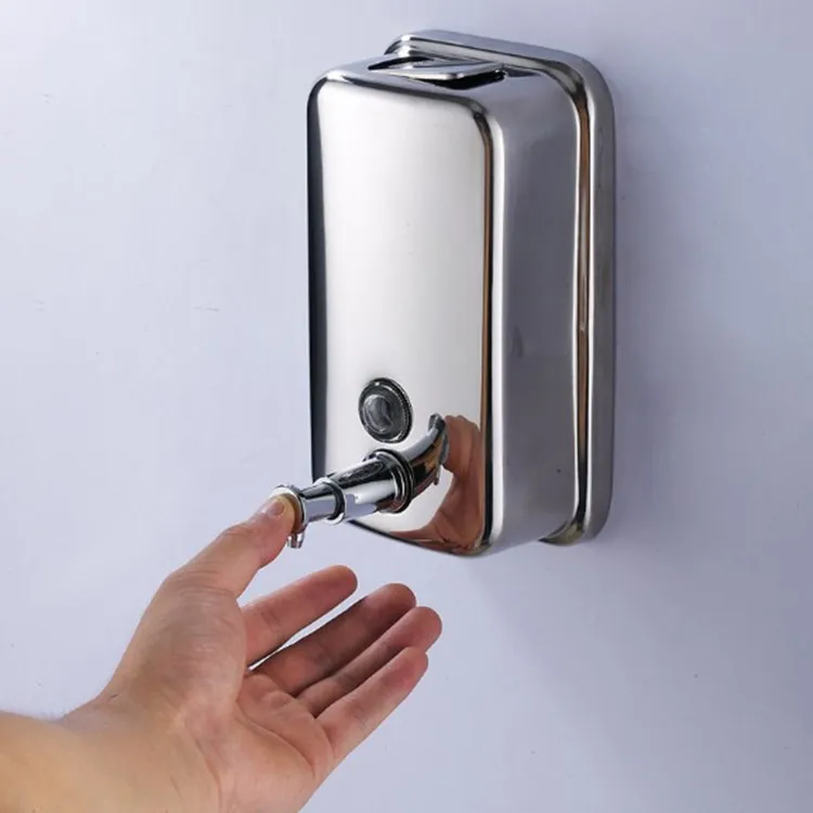 

Contemporary Press-Type Stainless Steel Brushed Surface Finish Liquid Soap Dispenser for Washing Hands In Bathroom and Kitchen