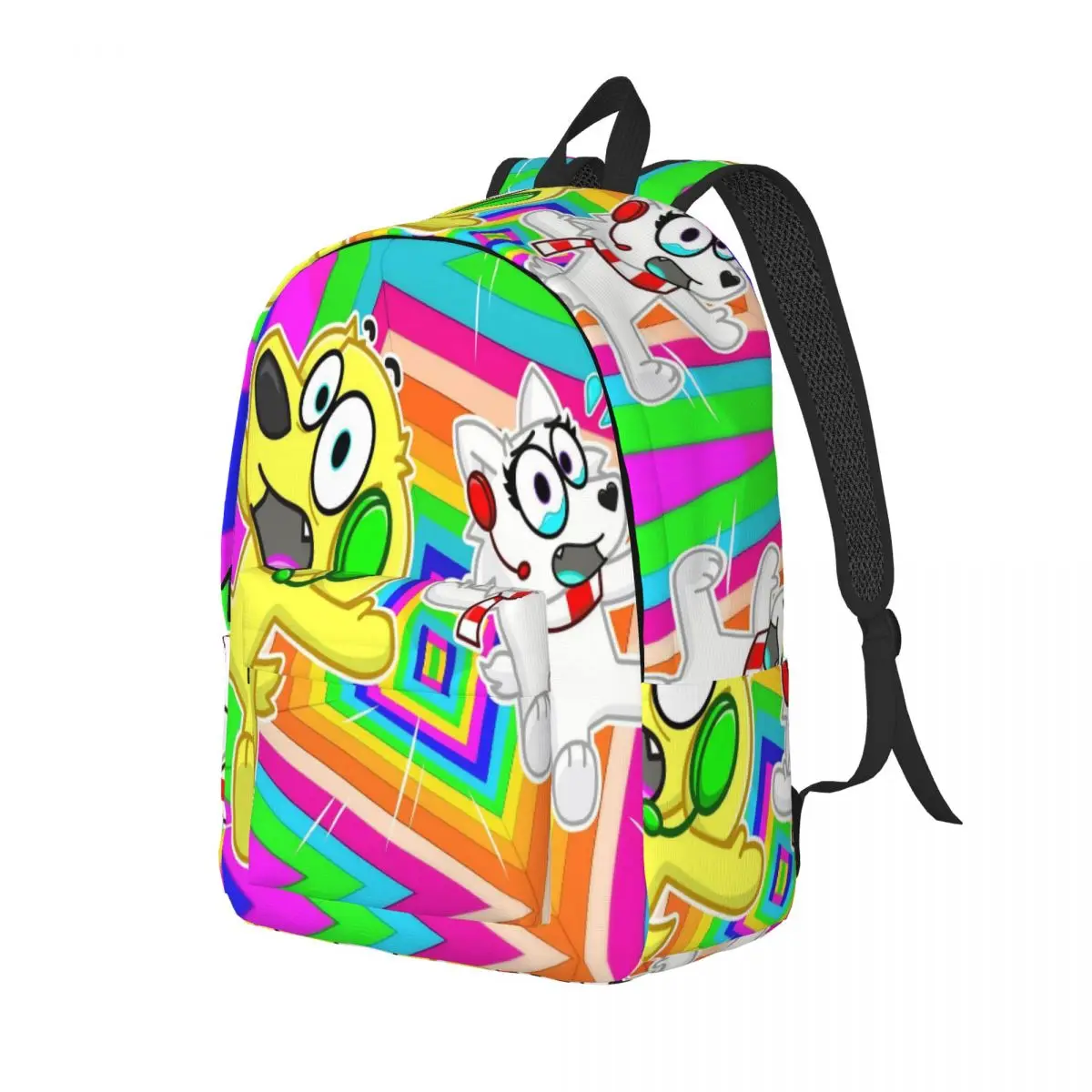 Superdog Tyler Snowi Foxs for Teens Student School Bookbag Cute Cartoon Daypack Middle High College with Pocket
