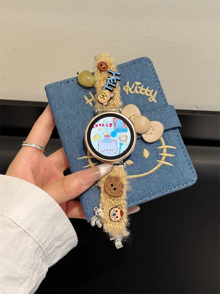 

Suitable for HW Watch Fit3/Fit4 straps and HW Band 8/9/10NFC plush teddy bear handmade straps