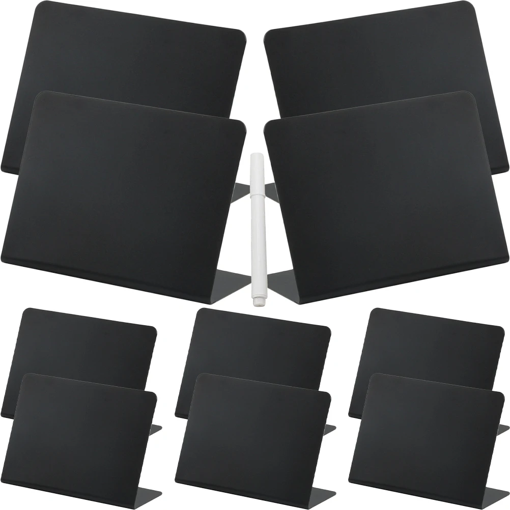 

Mini Blackboard Sign Set Retro Tabletop Signs Boards Chalkboard for Desk Store Price Kitchen Category L Shaped Stacking Storage