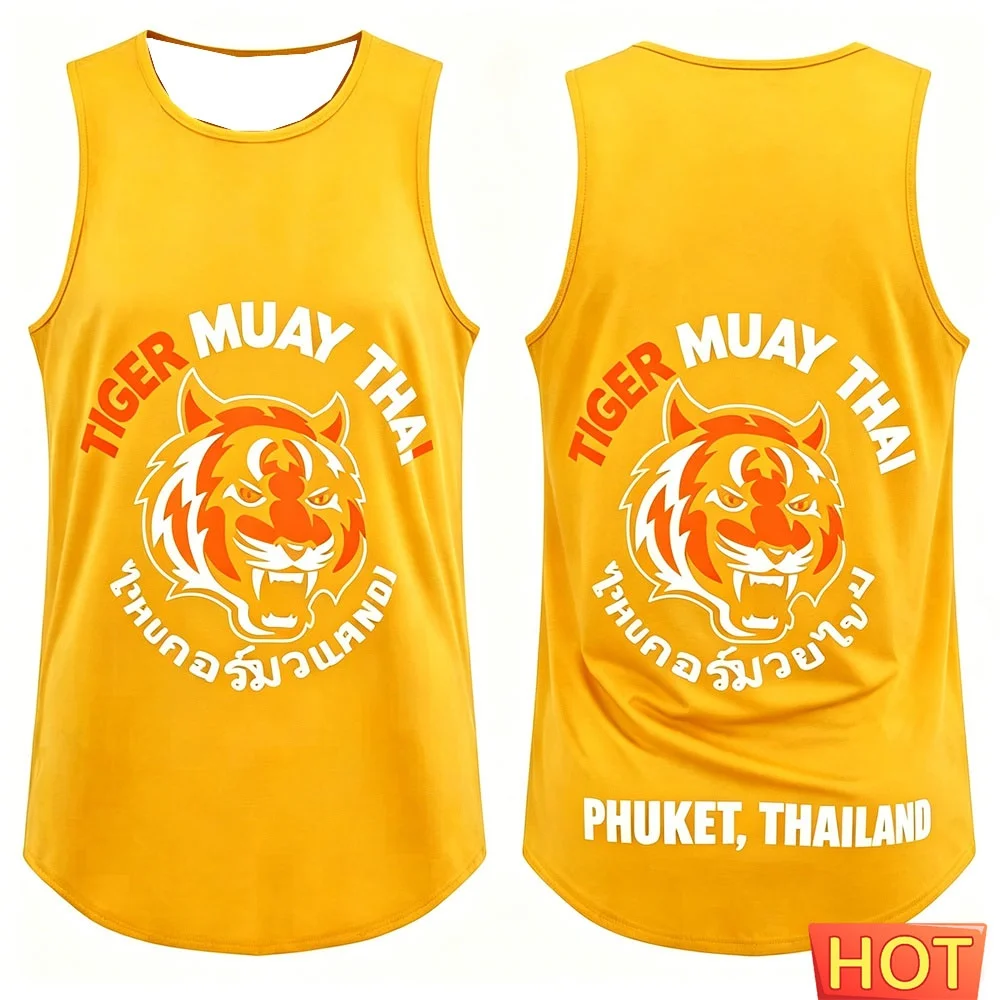 T-Shirts Tanktop Sommer Herren Boxweste Lässige Herren Rundhals Ärmellose Kleidung Schnelltrocknendes T-Shirt FamilyMatching – Detail 11