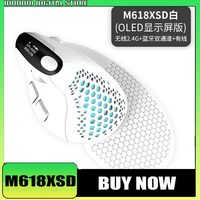 Delux M618XSD Wireless Designer Mouse OLED Screen Seeker Three Mode Ergonomic Mouse 1000mAh Removable Back Cover Pc Gamer Office