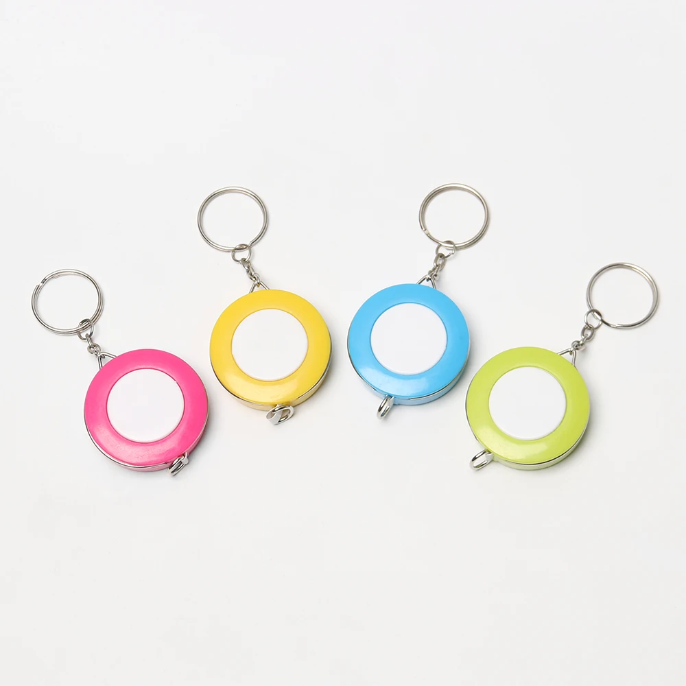 Retractable Camping Measurement Candy Color Measuring Tool Tape Measure Keychain Soft Ruler