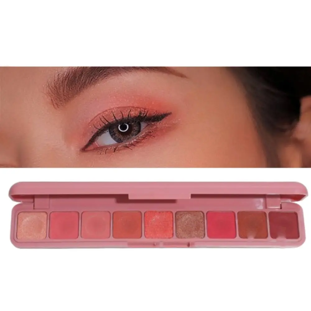 Waterproof 9 Color Eyeshadow Palette Long Lasting Shimmer Keyboard Fingertip Eyeshadow Plate Natural Glitter