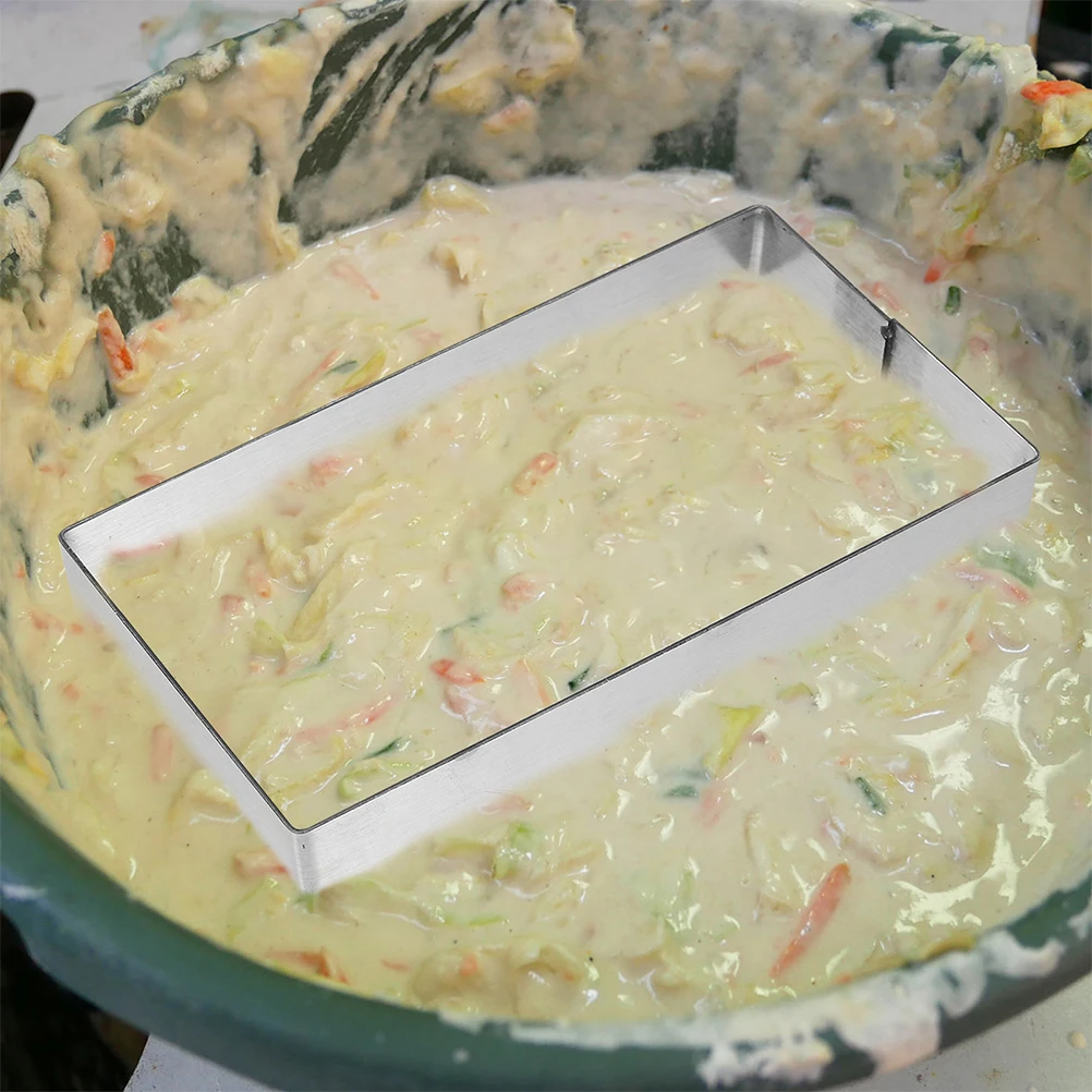 

Rectangular Pancake Stainless Steel Diy Baking Tool For Cake Mousse Bread Making Kitchen Utensil Pancake Rectangle Cake