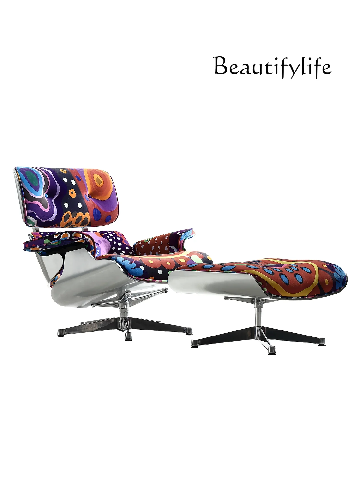 

Nordic Simple Retro Graffiti Painted President Recliner Italian Creative Leisure Couch