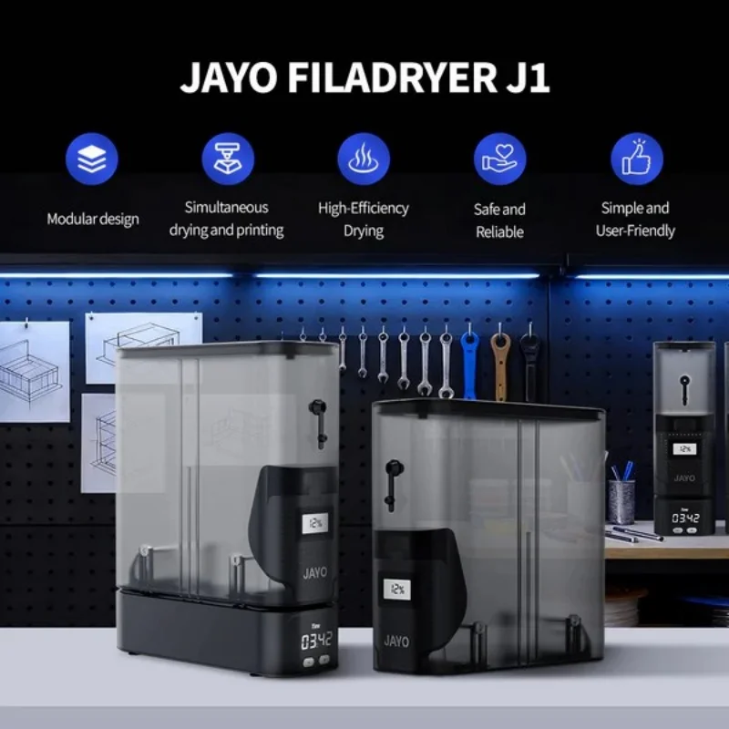 

JAYO J1 3D Priting Filament Dryer Box with an ultra slim width of 99 mm 150W Fast Heating & UP to 70 °C Dry Filament for 3D
