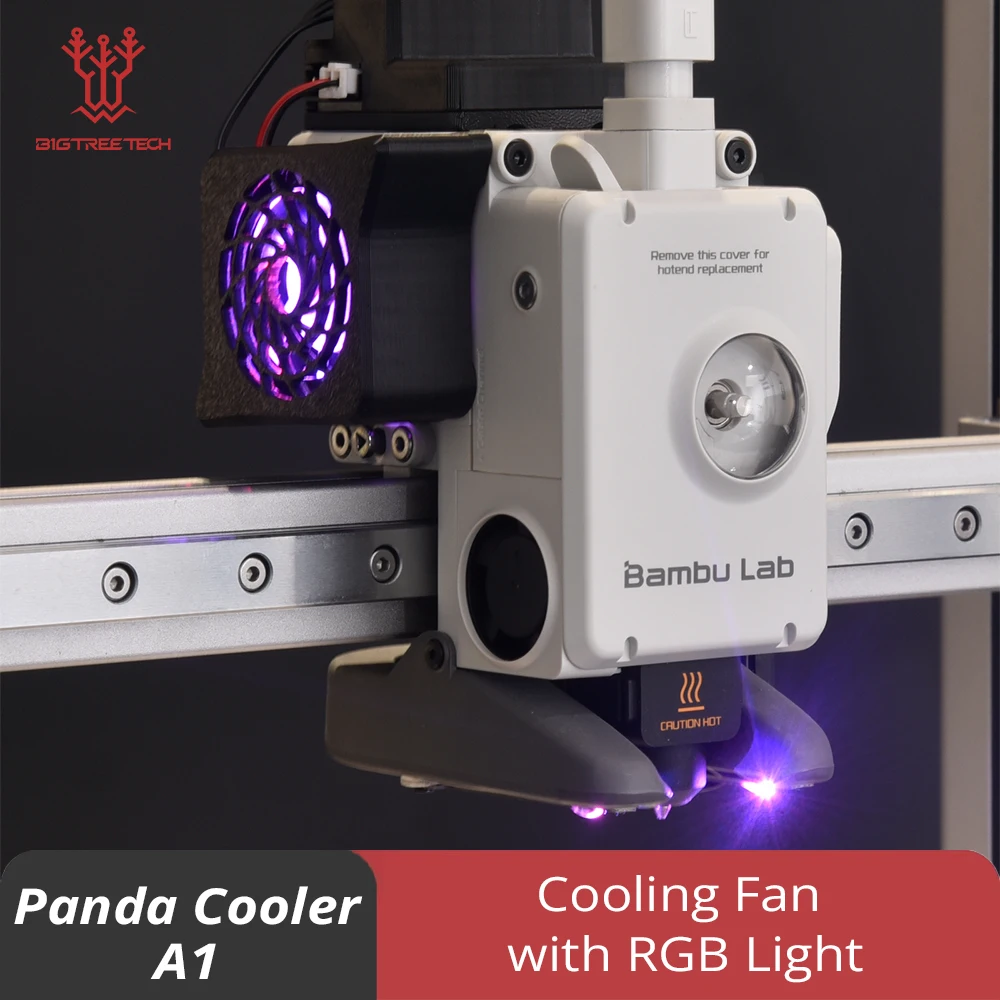 

BIGTREETECH Panda Cooler A1 Cooling Fan with RGB Light Custom Color Wireless Control 3D Printer Part for Bambu Lab A1/A1 Mini