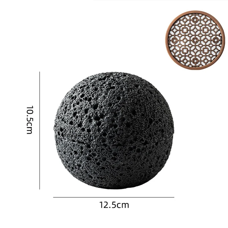 Neueste! Schüssel, Molekulare Küche, Kreativität, imitiert das runde Rauchbecher, schwarzes Geschirr auf dem Fire Stone Ball Plate