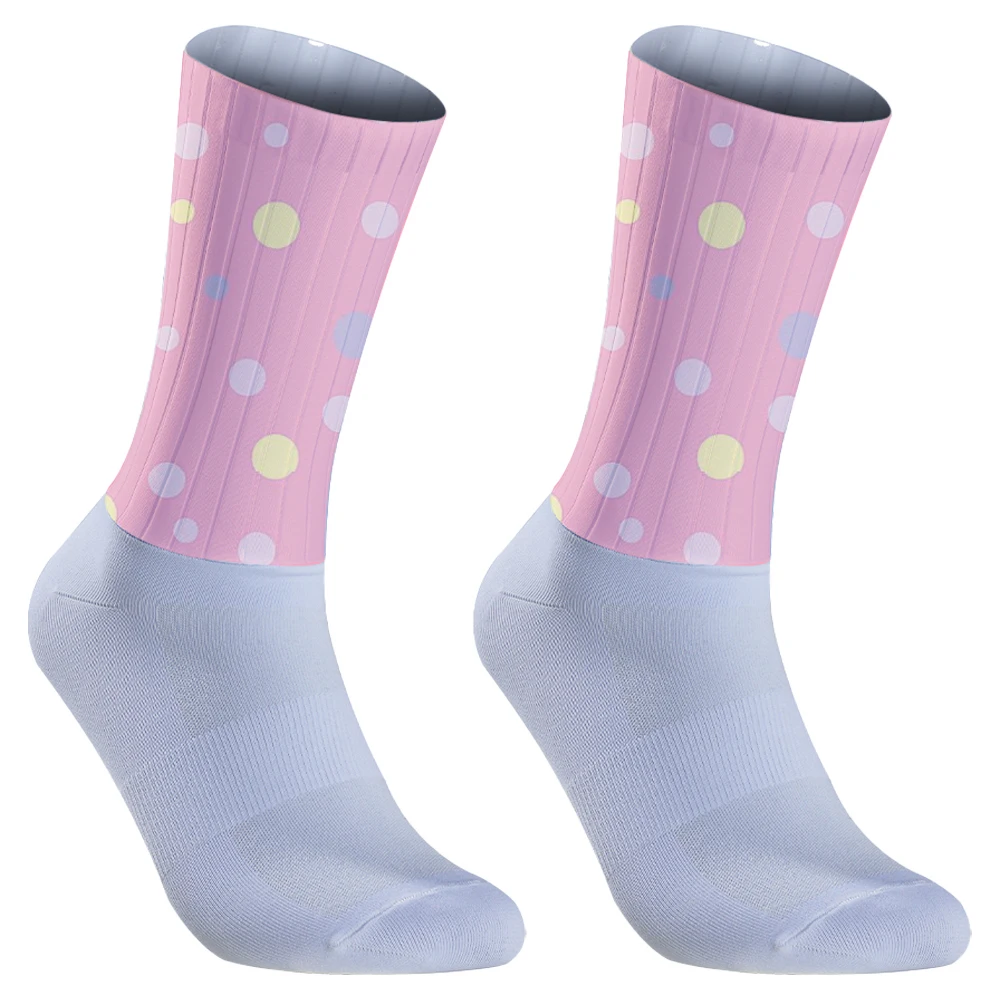 Chaussettes athlétiques de basket-ball pour hommes et femmes, chaussettes de sport avec design d'arbre de plage, compression confortable, baume rembourré, cyclisme