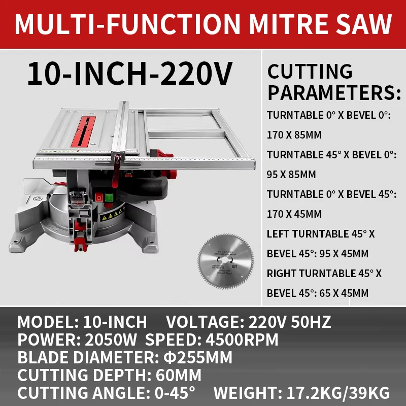 8-Inch 10-Inch Reciprocating Saws for Steel Wood Processing Portable High-Quality Aluminum Alloy Woodworking Saws