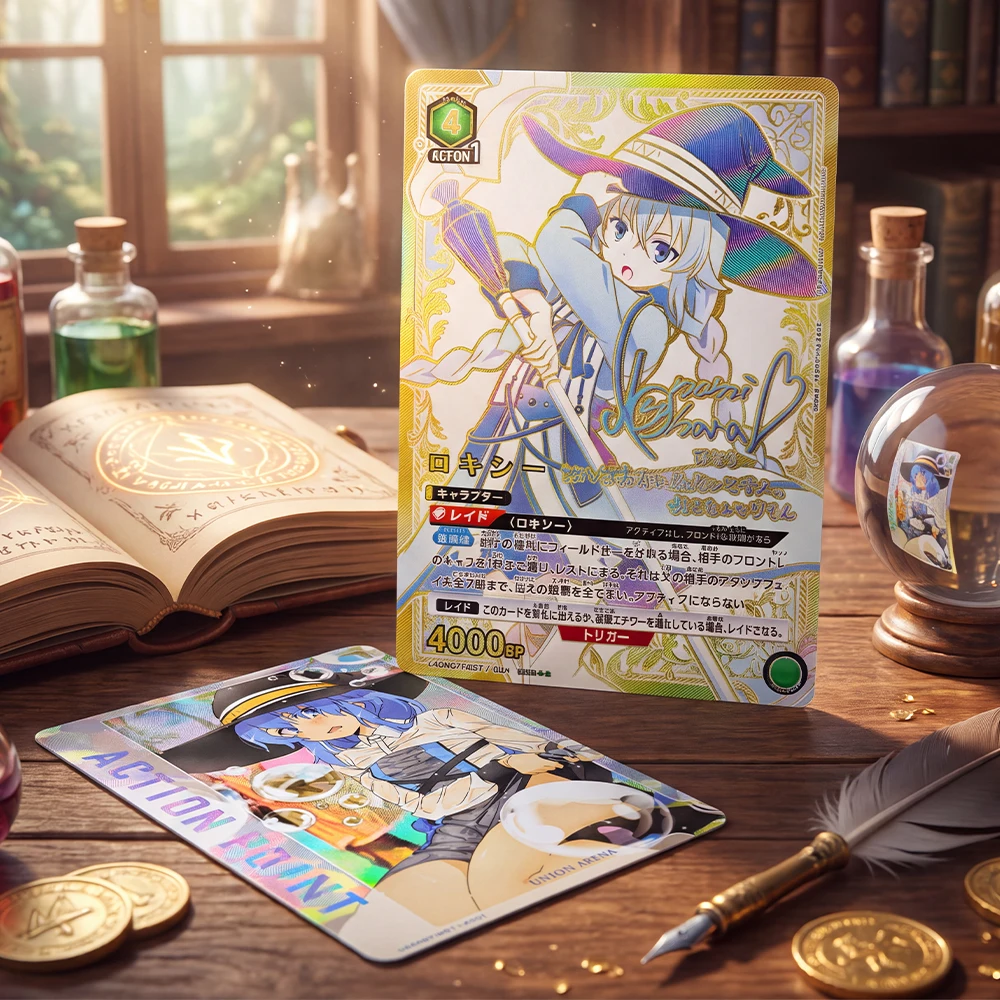 Union Arena Anime Collection Card Action Point Mushoku Tensei Usada Pekora Foil and Signed Card Holographic Gift Toy