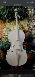 unvarnished White 3/4 Cello(flame maple neck + Flame maple backboard+Flame maple tailpiece+ Flame maple bridge)