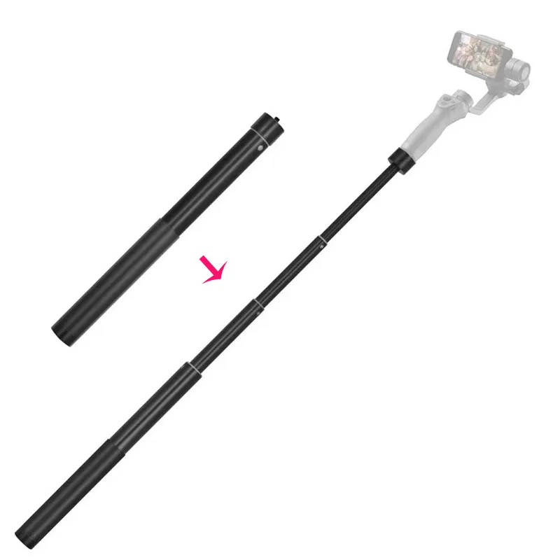 130cm/51.18inch Handheld Adjustable Extension Rod, Retractable Stick, Telescopic Collapsible for Gimbal Stabilizer