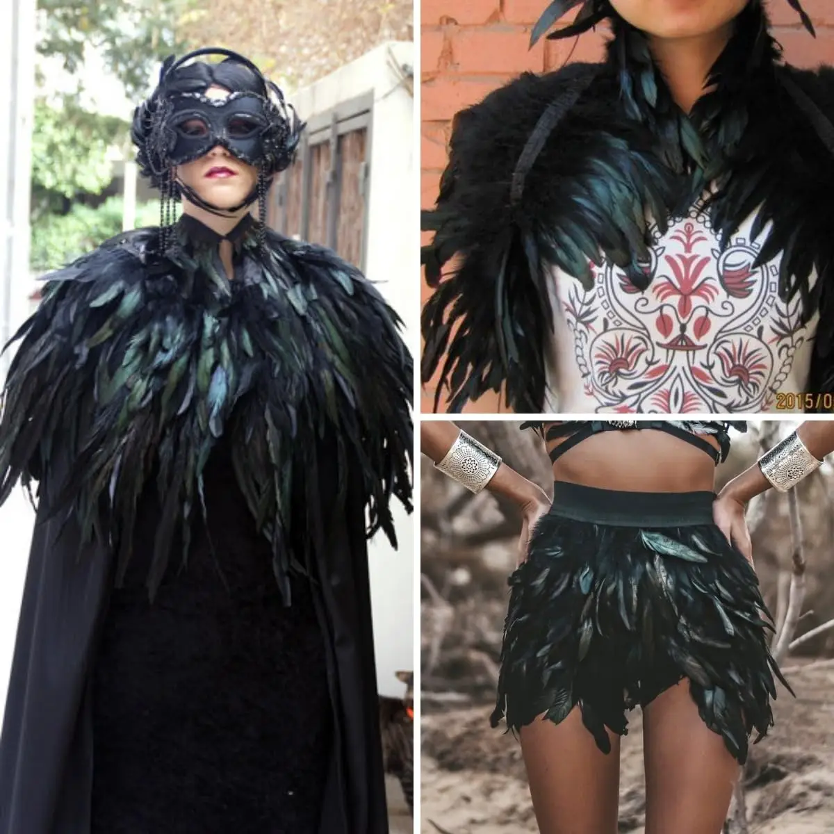 1 Meter Colorful Rooster Feathers Trim 25-30CM Natural Cock Feather Fringe Ribbon for Carnival Party Clothing Headpiece Accessor