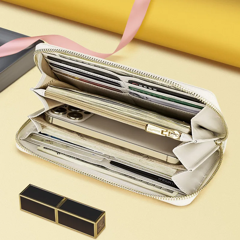 Women‘s Wallet Fashion Luxury Leather Top Quality Card Holder Classic Female Purse Zipper Brand Wallets