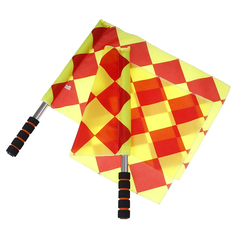 

New Soccer Referee Flags Professional Fair Play Football Linesman Flags With Bag