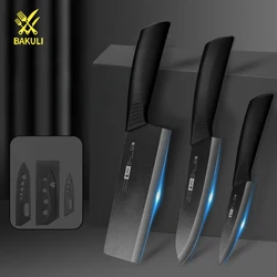 BAKULI Fruit ceramic knives and kitchen knives, household fruit knives and tool sets, outdoor cutting knives, with knife covers