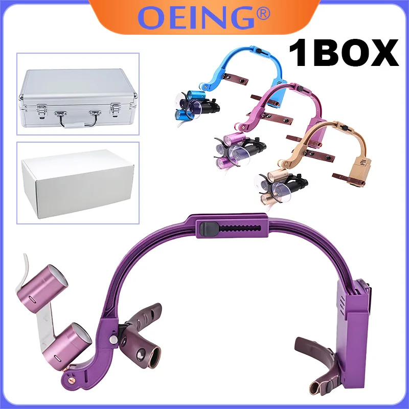 

Набор из 1 шт. медицинского стоматологического увеличительного налобного фонаря высокой четкости: сверхлегкий, без теневых пятен, с двойным освещением, подходит для людей с близорукостью