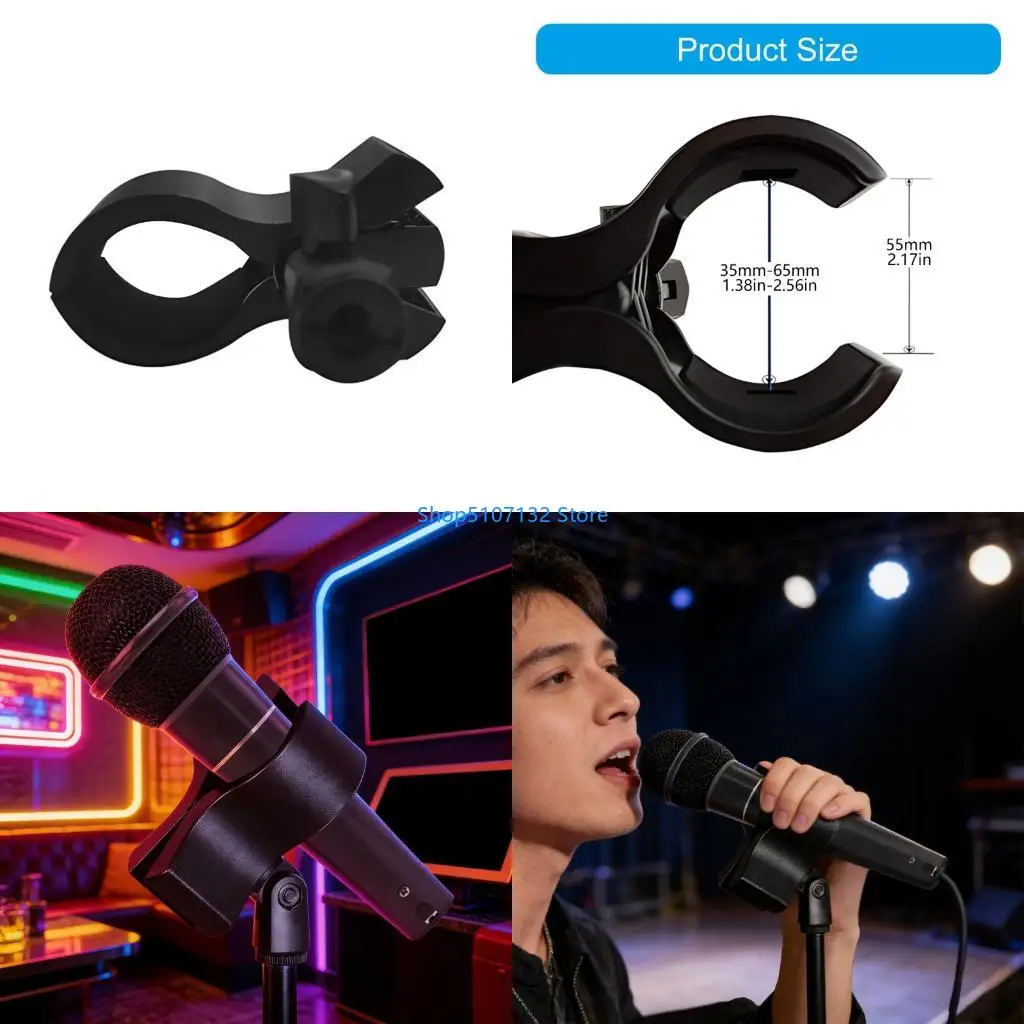 87HD Spring Loaded Elastics Microphones Bracket for Diameters 35mm to 65mm Includes Screw Adapters Adjustment Design