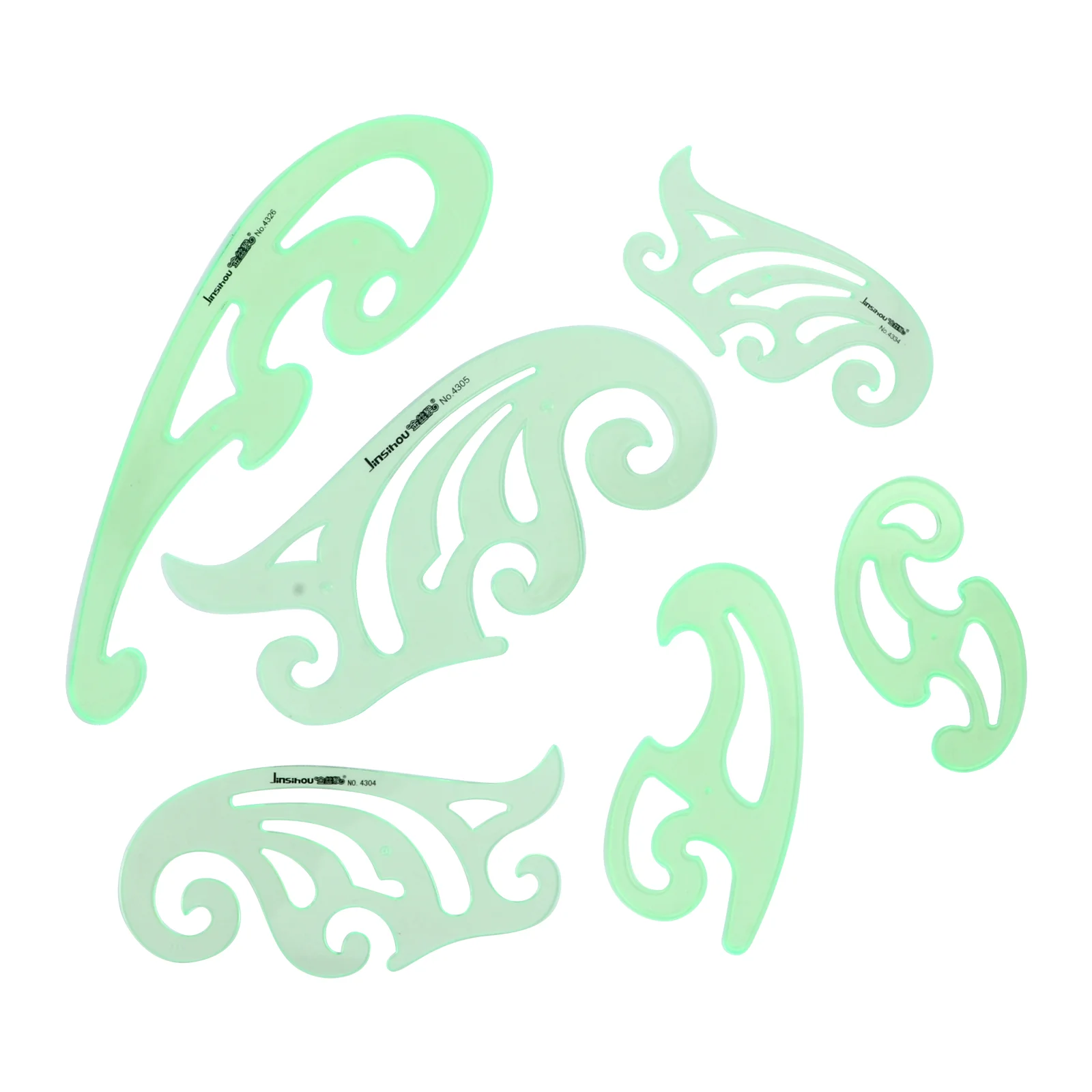 6 Pcs Stencils for Crafts Drawing Ruler Template French Drawings Templates Painting Rulers