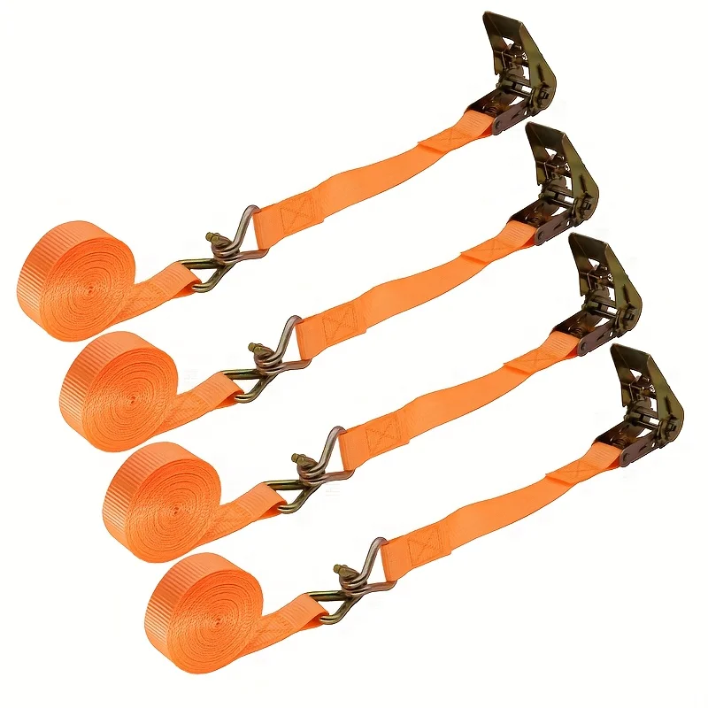 Correias de amarração de carga com travamento resistente (ganchos duplos) |   Multi comprimentos, laranja brilhante/vermelho/azul