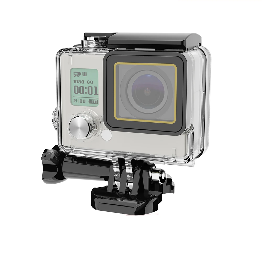 Custodia impermeabile per immersione subacquea da 60m per GoPro Hero 3 + 4 Plus supporto per custodia per accessori per Action cam Go Pro