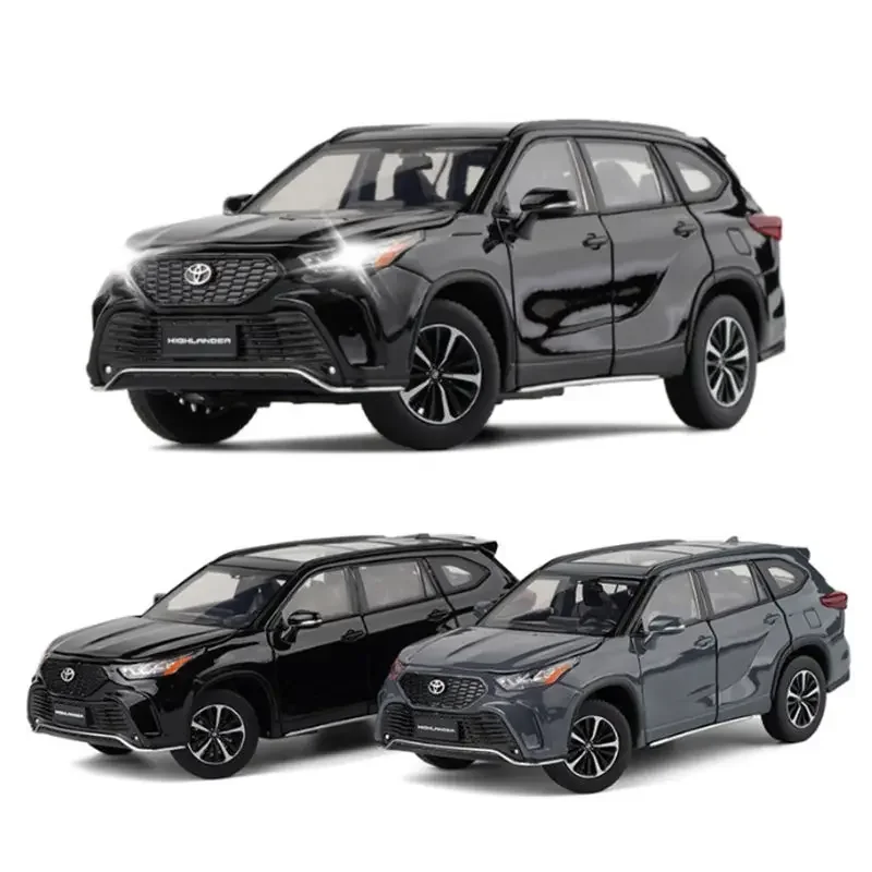 New 1:32 Toyota Highlander SUV Alloy Car Model Diecast & Toy Metal Off-road Vehicles Car Model Simulation Sound Light Gifts